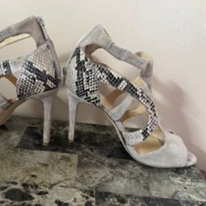 snake print high heels